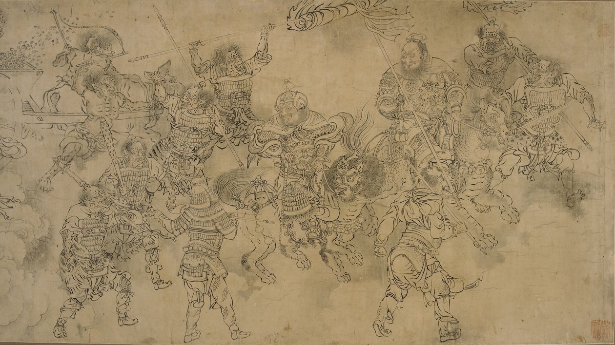 Vízügyi miniszter kísérete, 13. század vége – 14. század eleje (tinta papíron) alkotó: Yuan Dynasty Chinese School