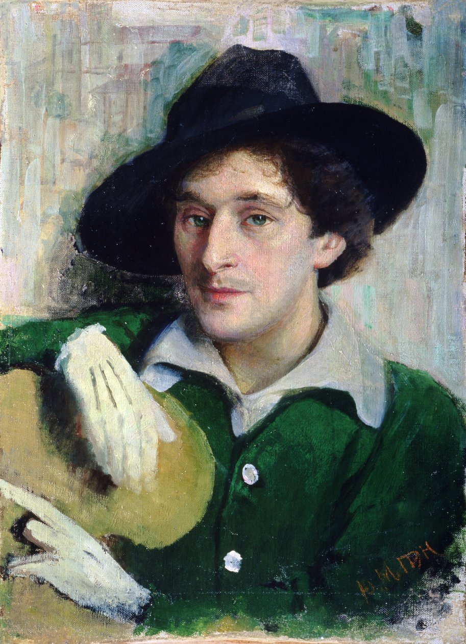 Marc Chagall portréja, 1910 körül alkotó: Yuri Moiseyevich Pen
