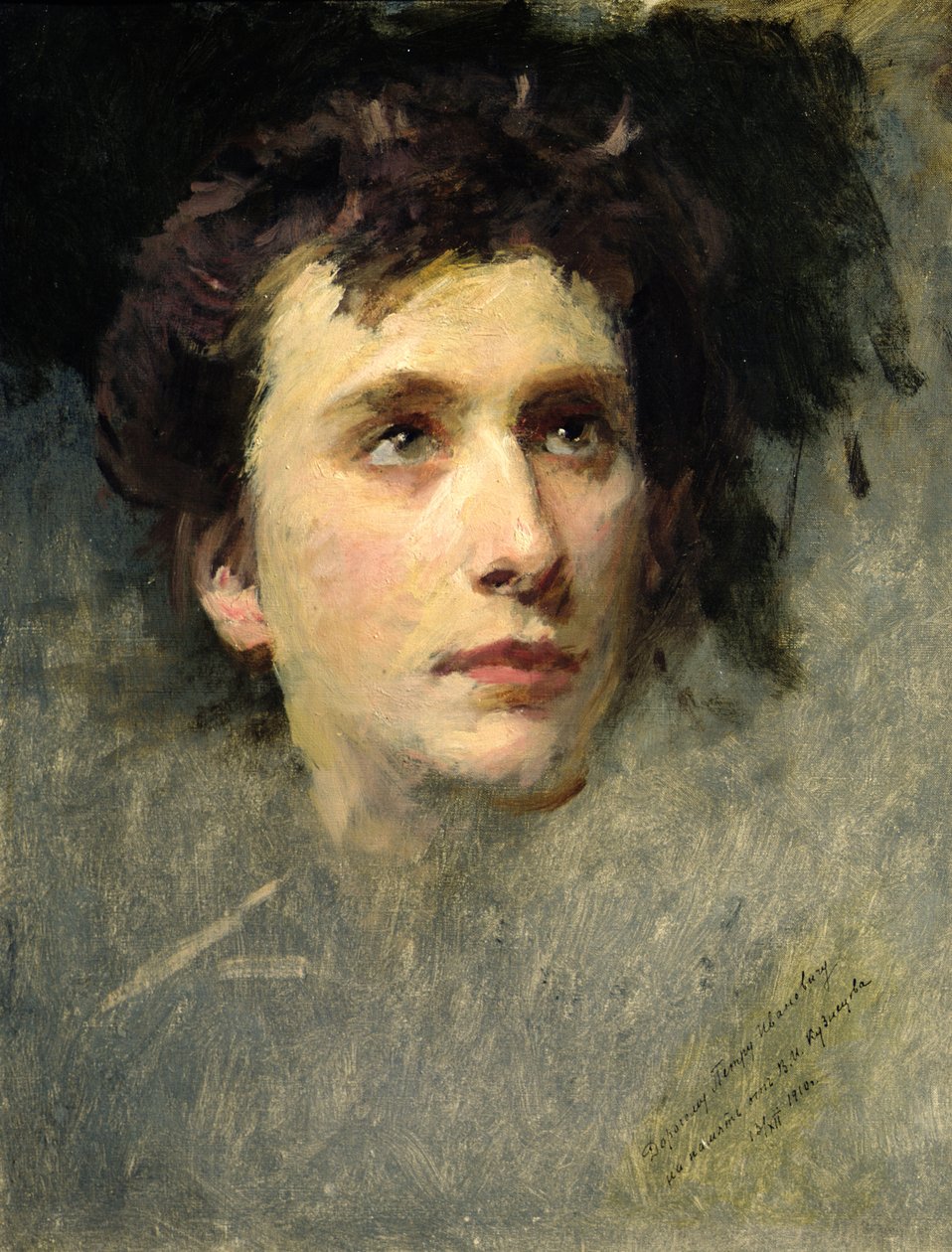 Pjotr Iljics Csajkovszkij zeneszerző portréja, 1850-es évek alkotó: Yury Jacovlevich Lehman