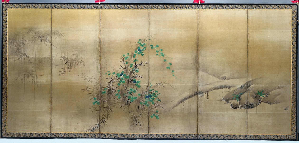Téli és nyári virágok, c. 1600. alkotó: Yusho Kaiho