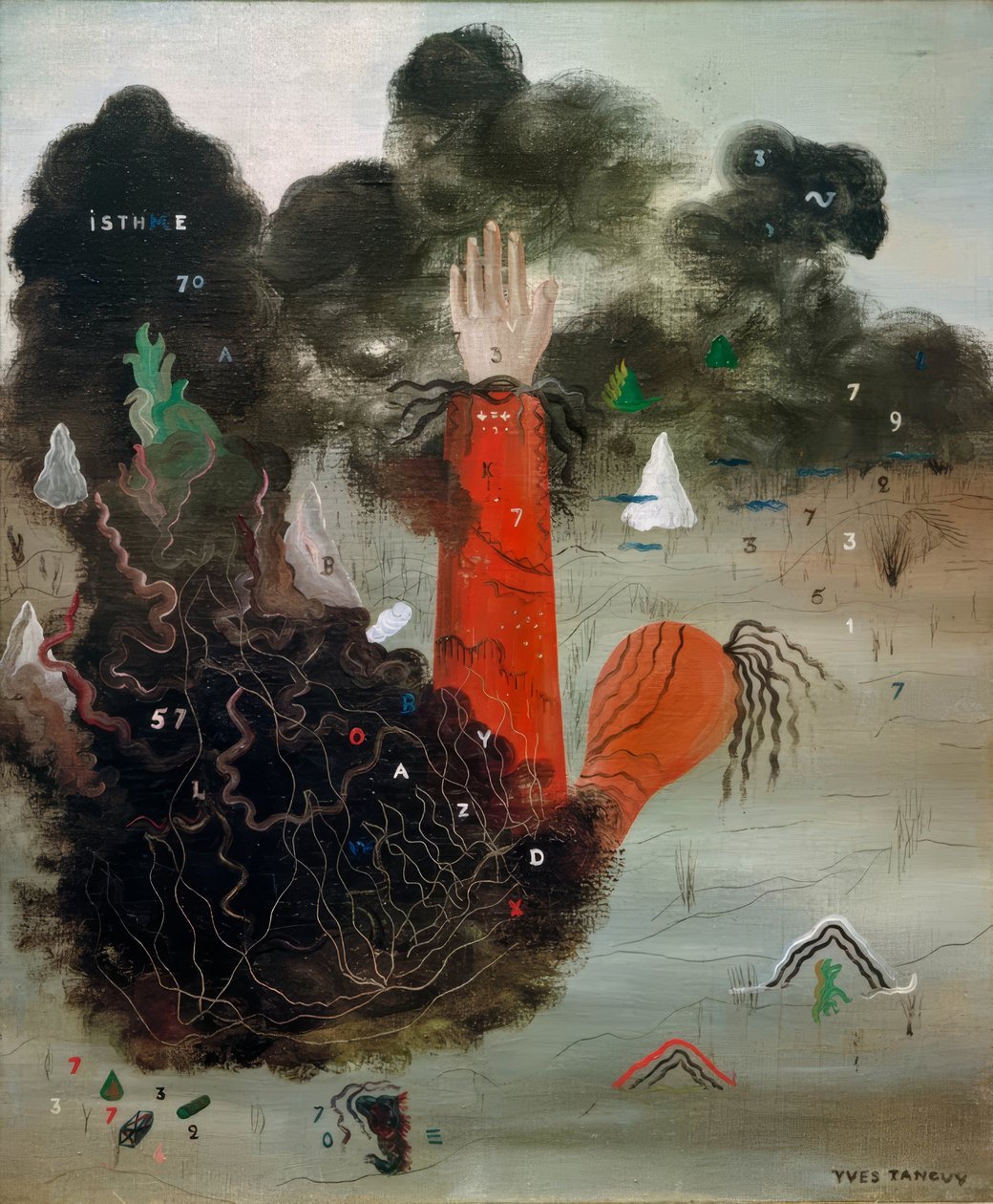 A kéz a felhőkben alkotó: Yves Tanguy