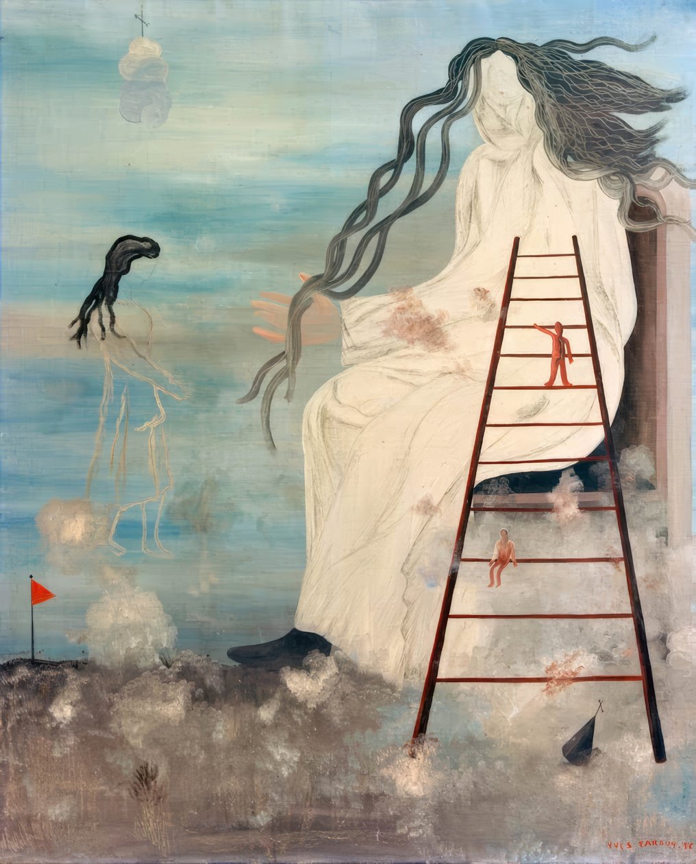 Cím nélkül (A óriásnő) alkotó: Yves Tanguy