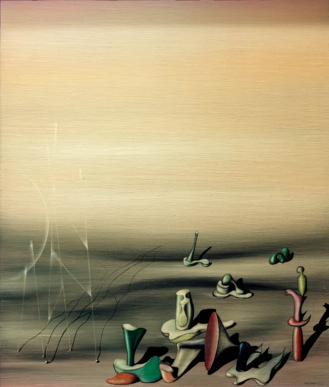 Cím nélkül (Néhány úr) alkotó: Yves Tanguy