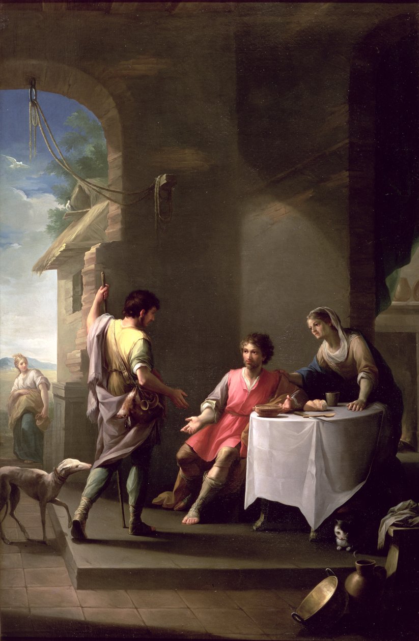 Ézsau eladja elsőszülöttségi jogát Jákobnak, 1790-1800 alkotó: Zacarias Gonzalez Velazquez