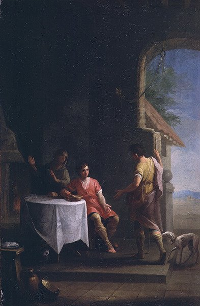 Ézsau eladja születési jogát Jákobnak, 1790-1800 körül (nem ugyanaz, mint 72151) alkotó: Zacarias Gonzalez Velazquez