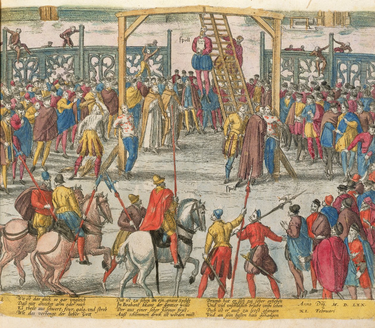 Az Execution of Spell of Brabant, aki más ártatlan embereket is életre keltett alkotó: Zacharias (school of) Dolendo
