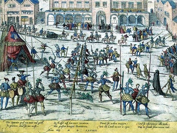 Torna, amelyet a spanyolok rendeztek Brüsszelben, hogy növeljék a katonák morálját és hangsúlyozzák, hogy Hollandia most már az övék. alkotó: Zacharias (school of) Dolendo