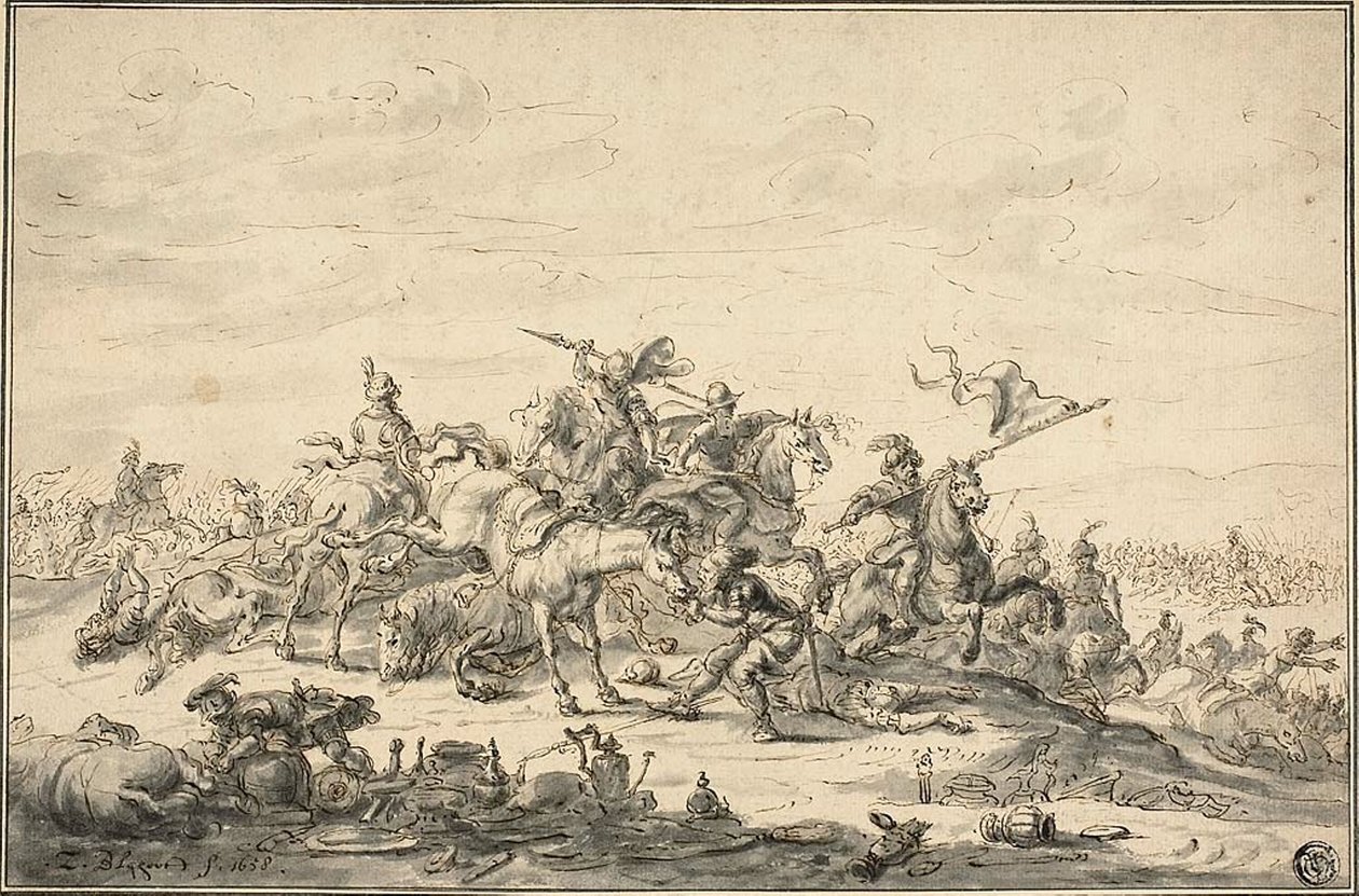 Csatajelenet lovasokkal alkotó: Zacharias Blyhooft