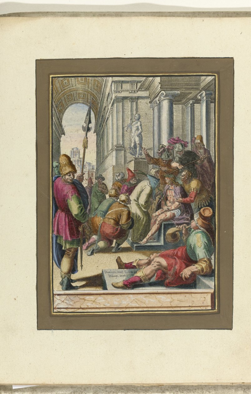 koronázó tövis Krisztus szenvedése (sorozat címe) alkotó: Zacharias Dolendo