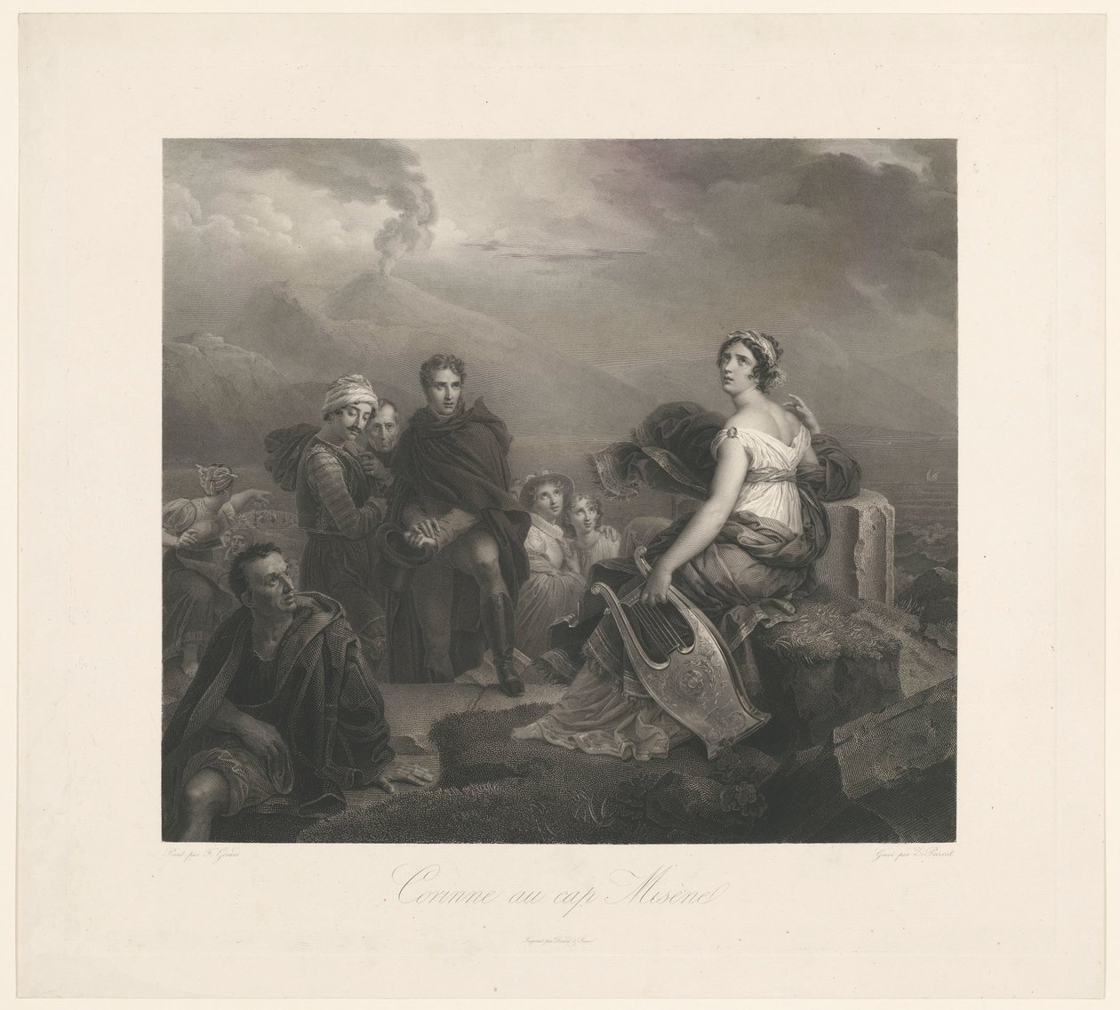 Corinne csörlővel a Capo Misenóban Corinne au cap Misènel (cím a tárgyon) alkotó: Zachée Prévost
