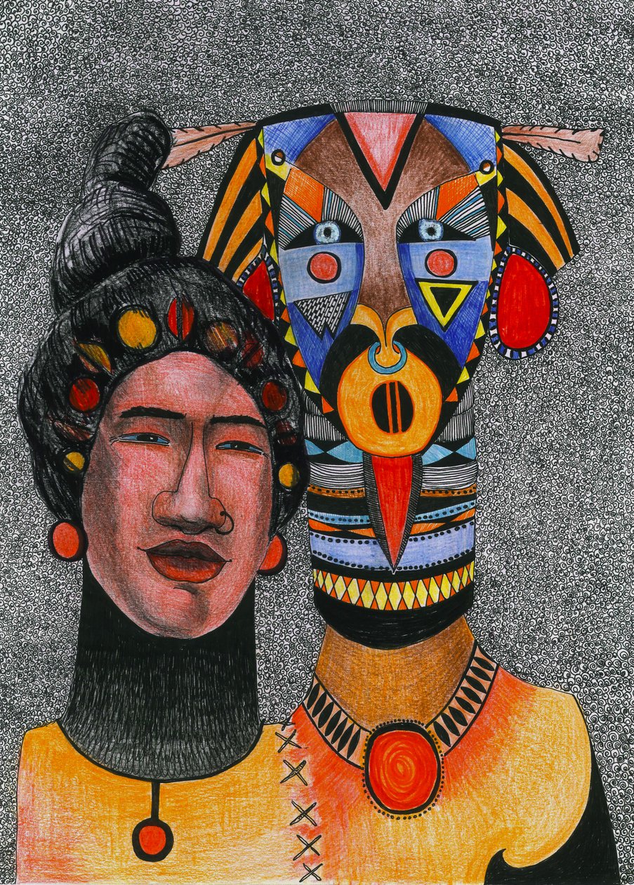 Együtt-örökké, 2012 (toll, tinta és színes ceruzák papíron) alkotó: Zanara Sabina Nedelcheva Williams