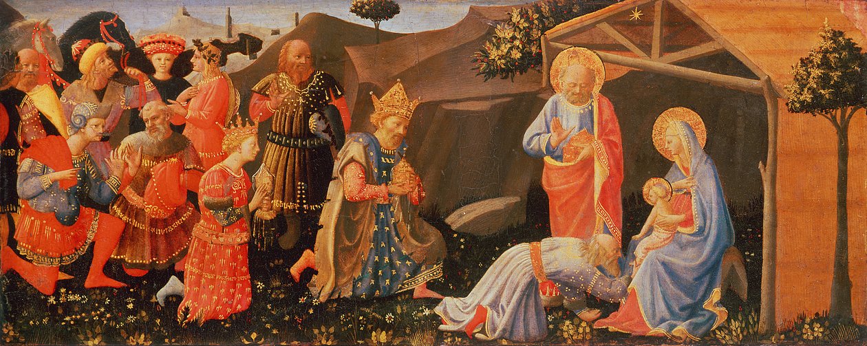 A mágusok imádása, 1433-4 (tojástempera fán) alkotó: Zanobi di Benedetto Strozzi
