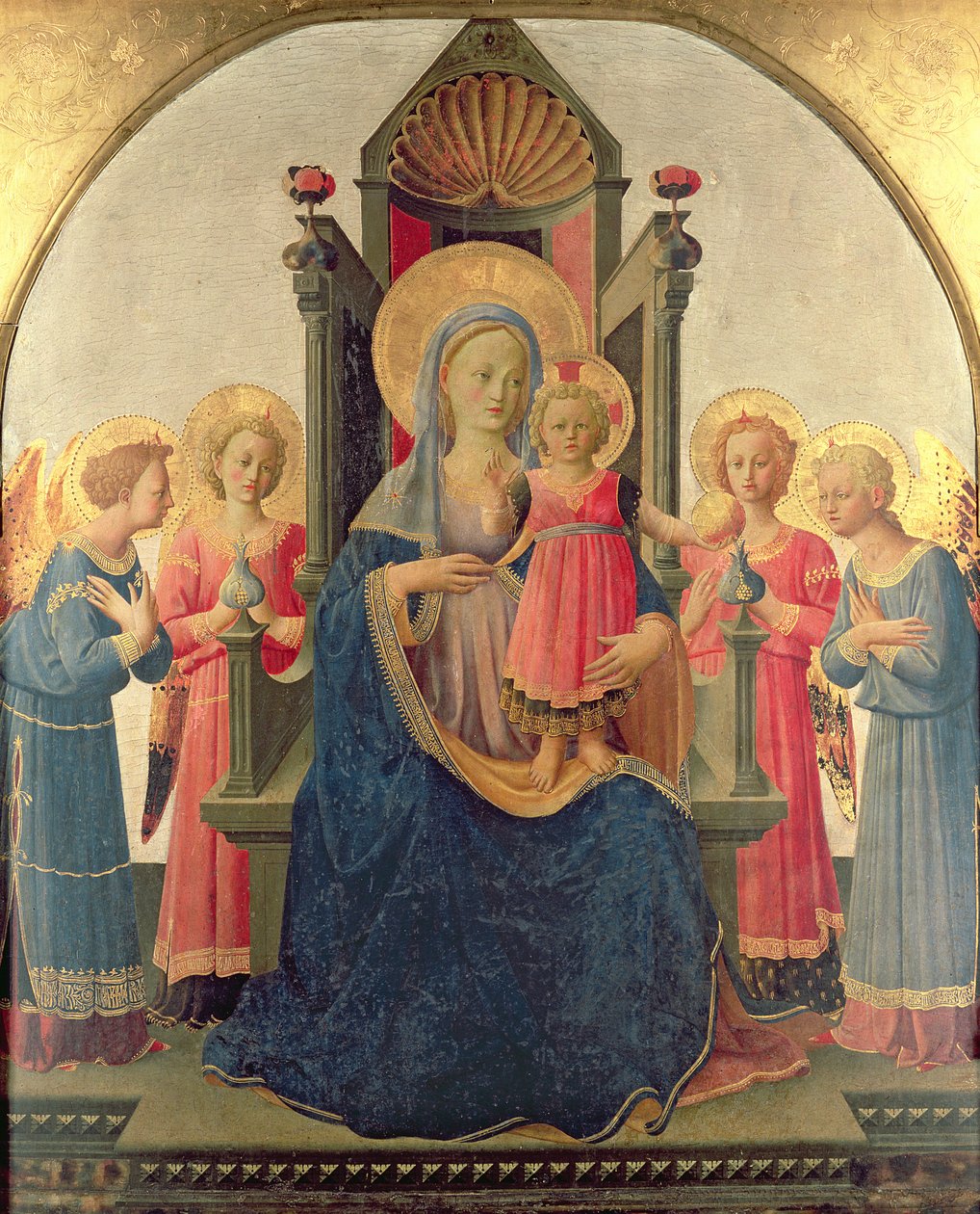 A trónra emelt Madonna alkotó: Zanobi di Benedetto Strozzi
