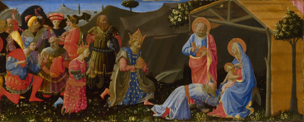 A mágusok imádása c. 1433-1434 alkotó: Zanobi Strozzi