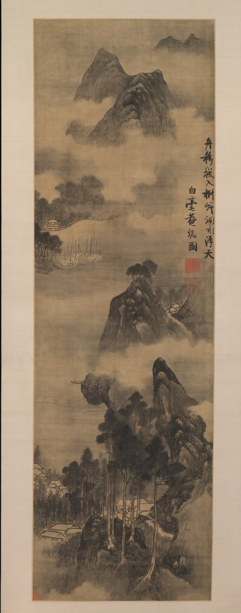 Hegyek a folyópartok mentén, 17. század eleje. alkotó: Zhang Ruitu