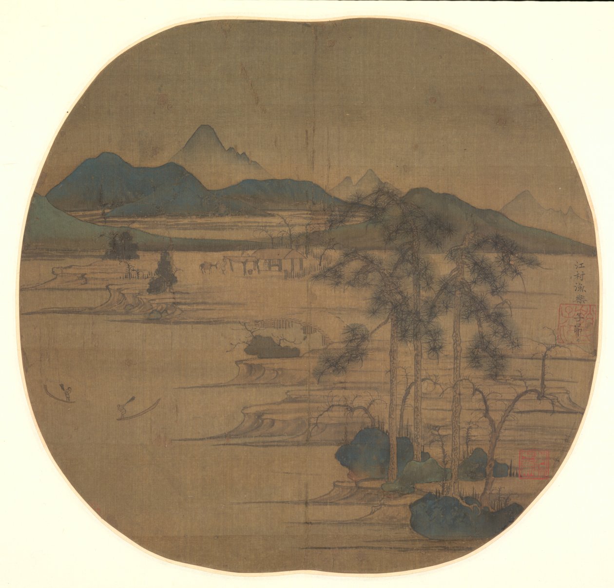 Folyófalu: Halászöröm, 1279-1322. alkotó: Zhao Mengfu