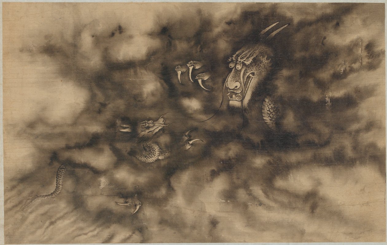 Sárkányok a felhőkben, Qing-dinasztia, 1684. alkotó: Zhou Xun