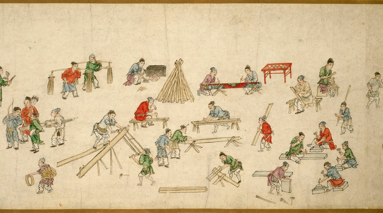 Utcai jelenetek békeidőben 太平風會圖 alkotó: Zhu Yu