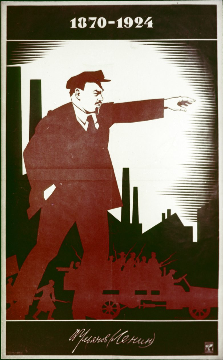 Tanácsplakát B, Én, Lenin A. Sztrahov emlékére alkotó: Frederick (attr. to) Barnard