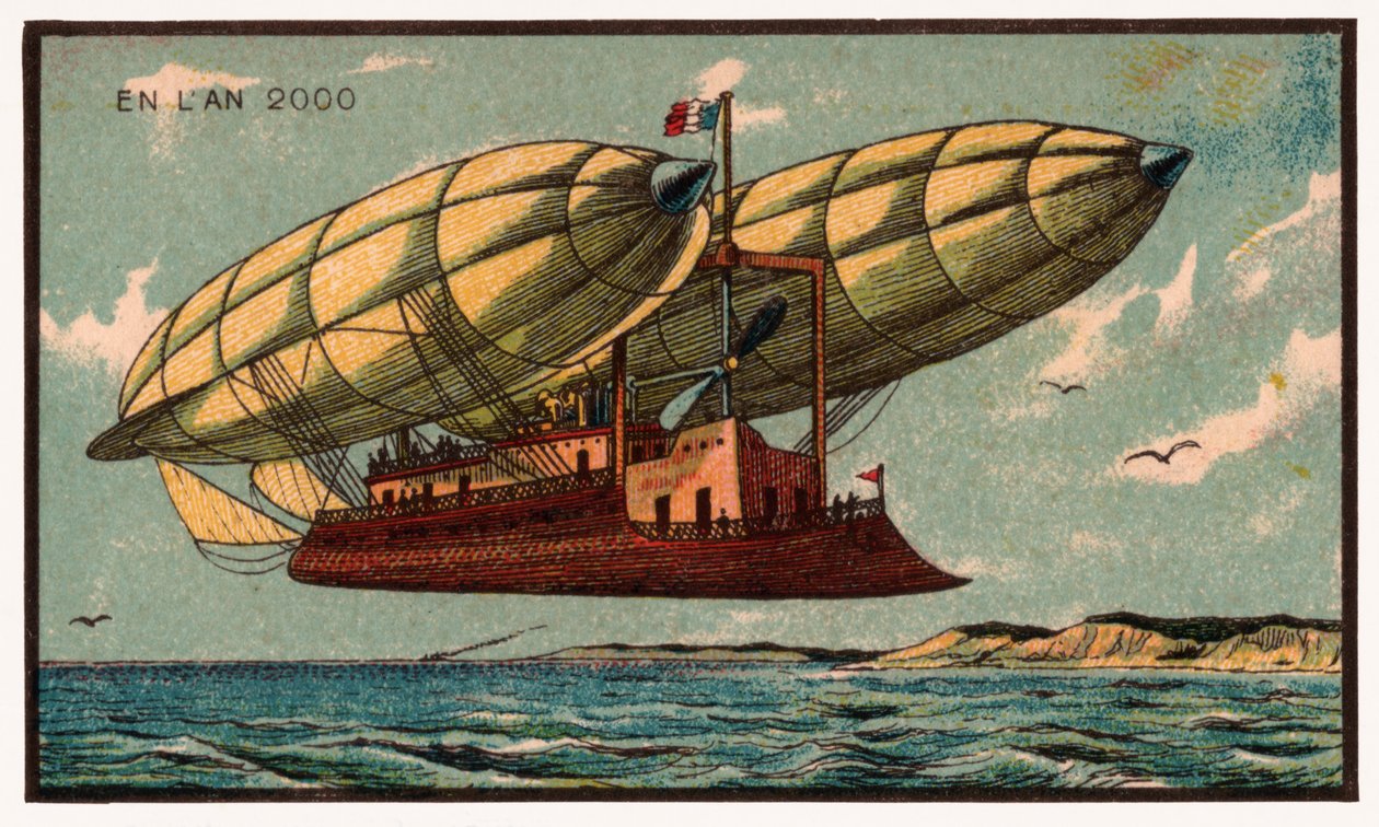 Egy zeppelin, 1910 körül alkotó: . .