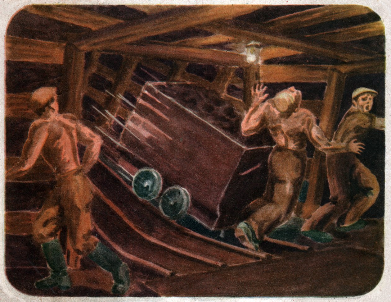 Baleset egy bányában, 1950 körül alkotó: . .
