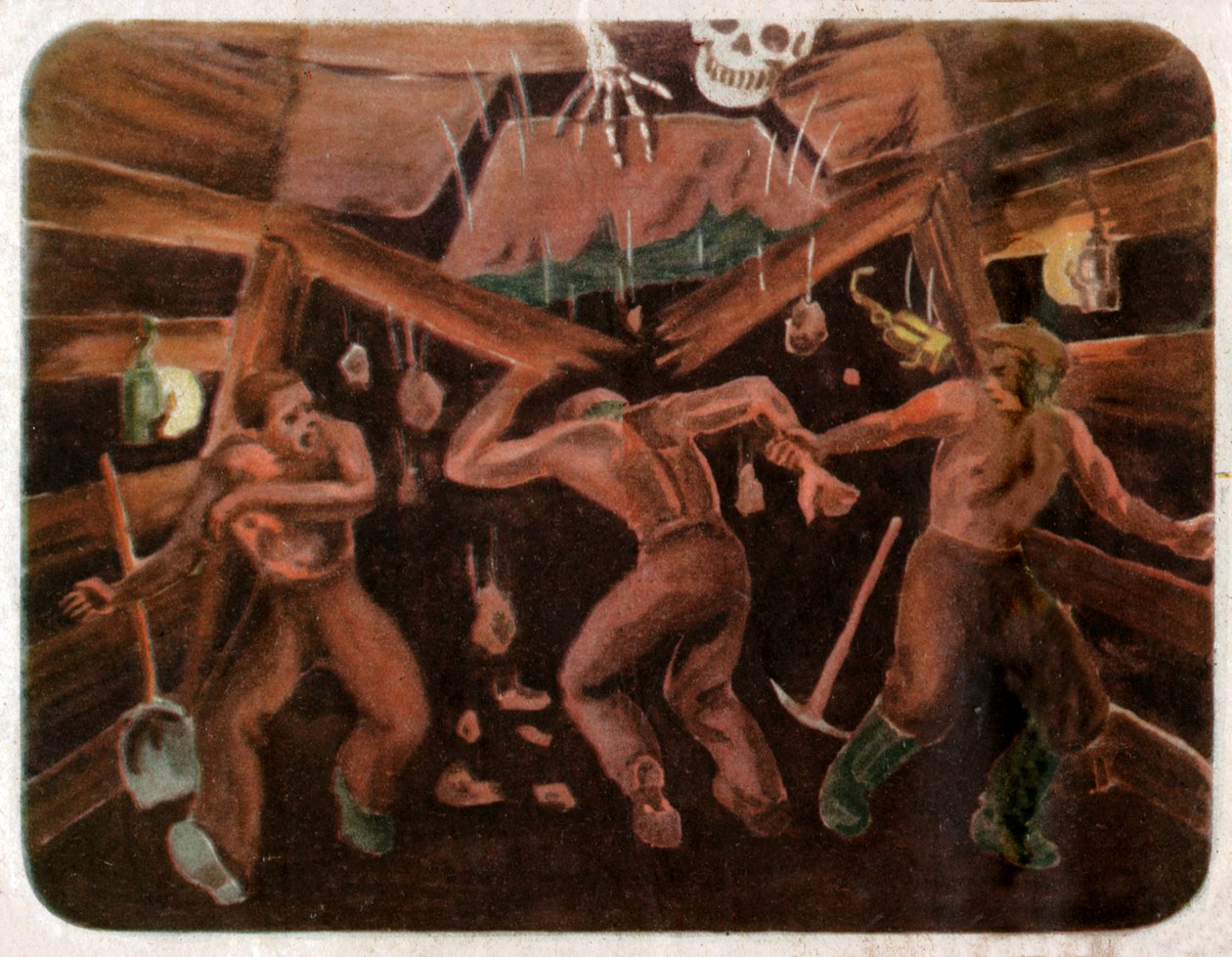Baleset egy bányában, 1950 körül alkotó: . .