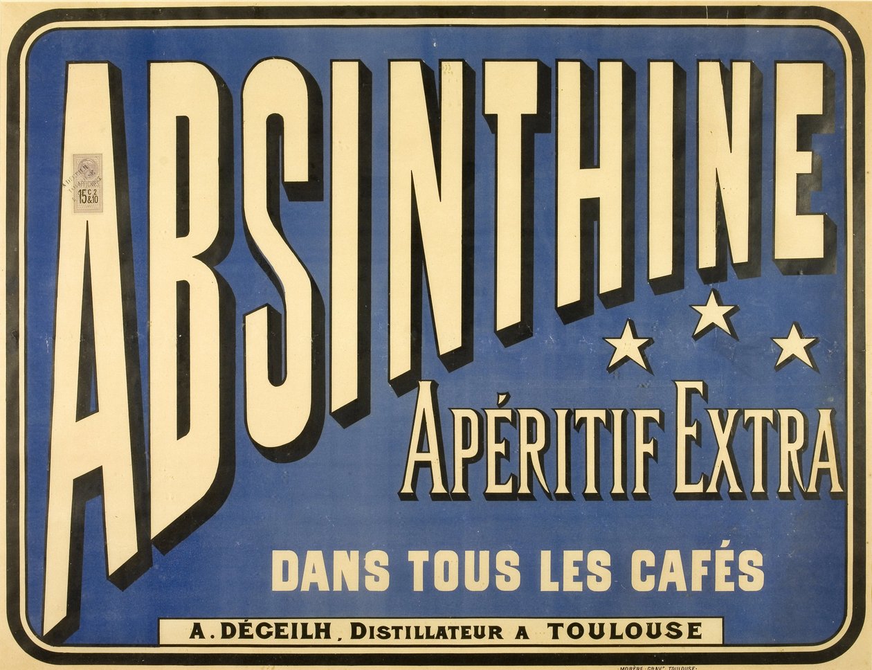 Poszter extra aperitif abszinthoz, minden kávézóban alkotó: Frederick (attr. to) Barnard