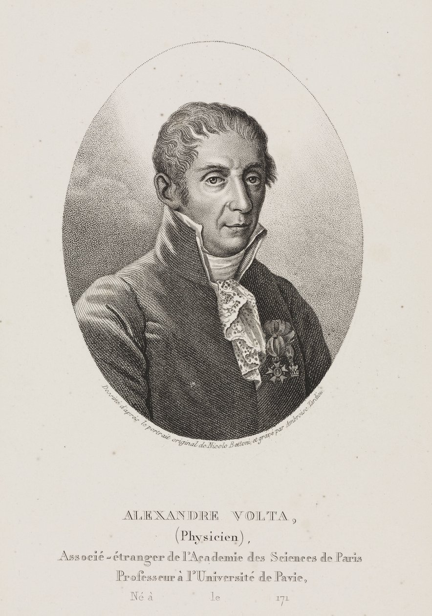 Alessandro Volta olasz fizikus és feltaláló, 1800 körül alkotó: Frederick (attr. to) Barnard