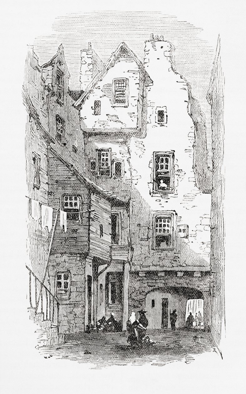 Egy régi közel, Canongate, Edinburgh, Skócia alkotó: . .