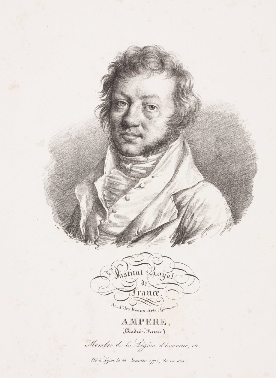 Andre-Marie Ampere francia fizikus és matematikus, 1820 körül alkotó: Frederick (attr. to) Barnard