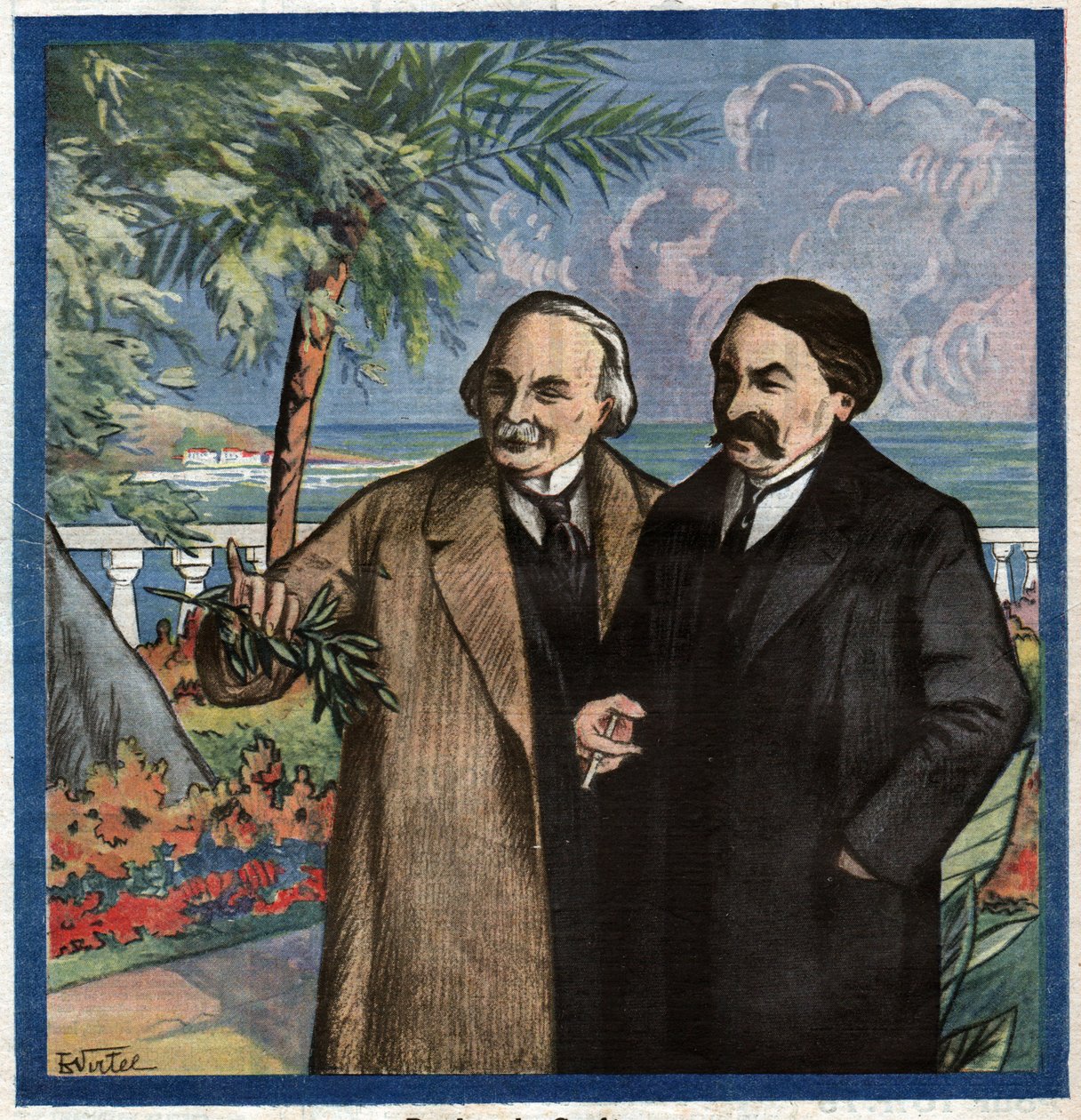 Aristide Briand és Lloyd George. Aristide Briand és Lloyd George. alkotó: Ferdinand Georg Waldmuller