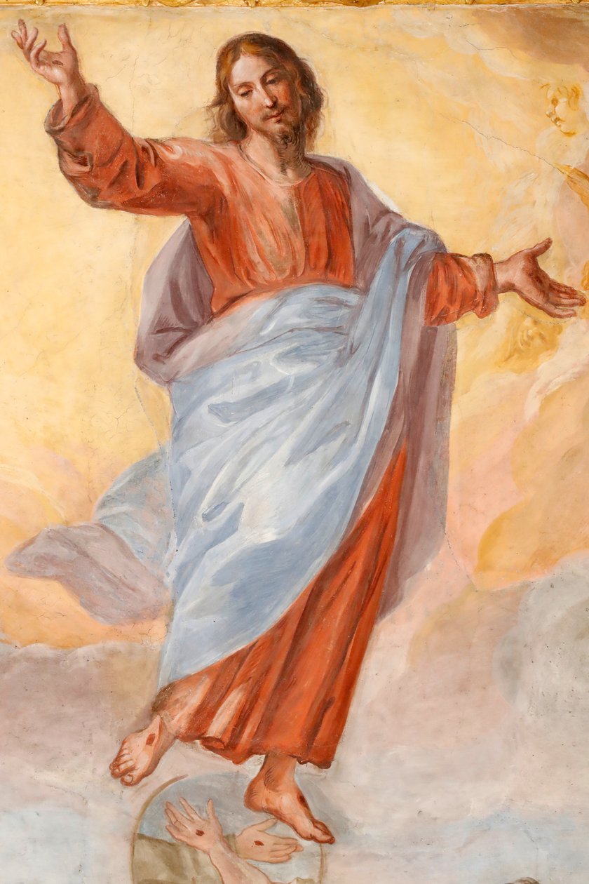 Krisztus mennybemenetele. A Santissima Annunziata del Vastato-bazilika. Genova. Olaszország. alkotó: . .