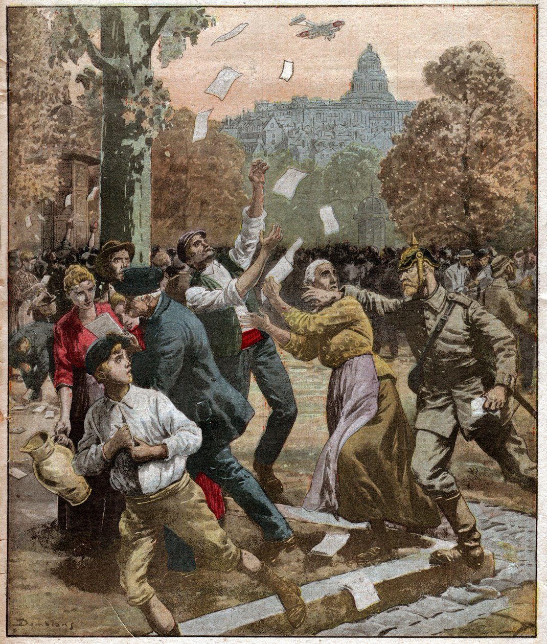 Brüsszel az első világháború idején. Brüsszel az első világháború idején. alkotó: Ferdinand Georg Waldmuller