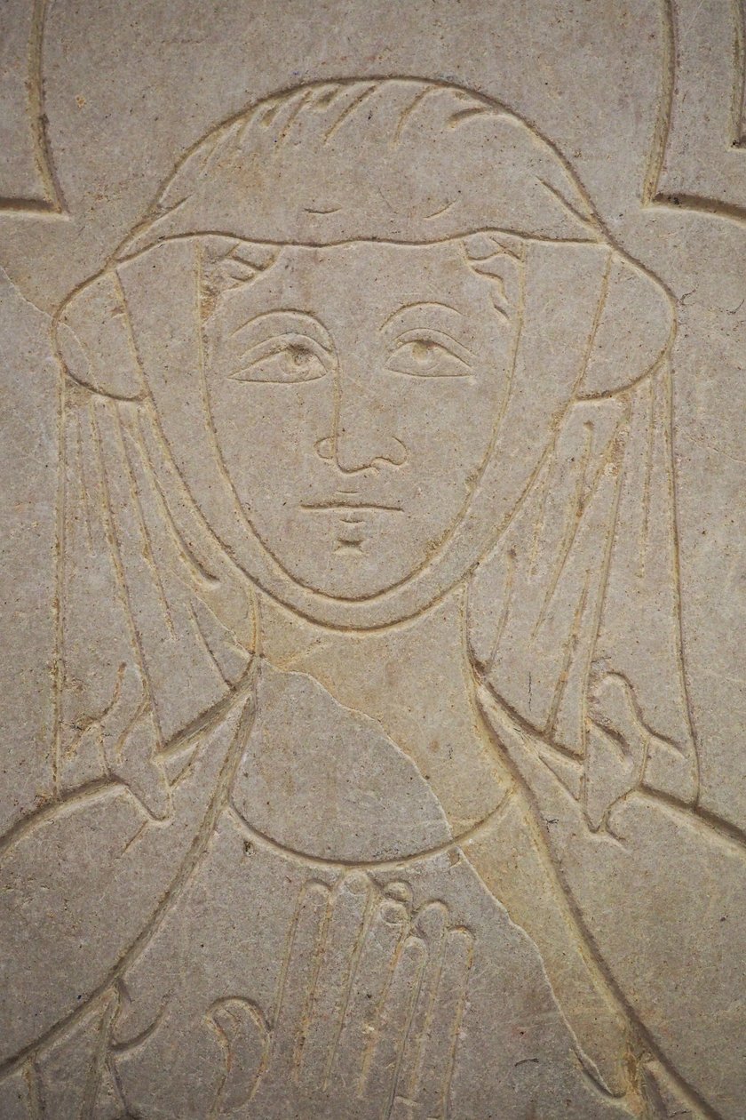 Burgundia, Lancharre, commune of Chapaize 71460. A Notre Dame templomban, Isabelle de Vauvry alkotó: . .