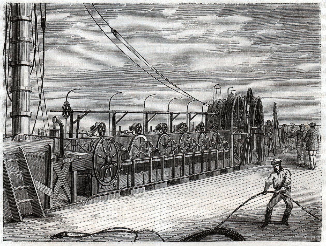 Cable telegraphique sous marin. Tenger alatti távirati kábel. alkotó: Frederick (attr. to) Barnard