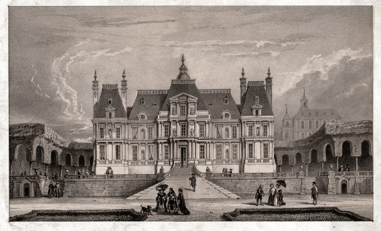 Maison Lafitte kastélya, 1850 körül (metszet) alkotó: . .