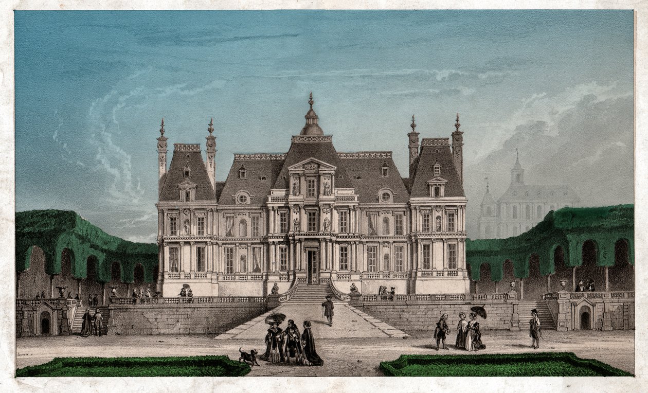 Maison Lafitte kastélya, 1850 körül (metszet) alkotó: . .