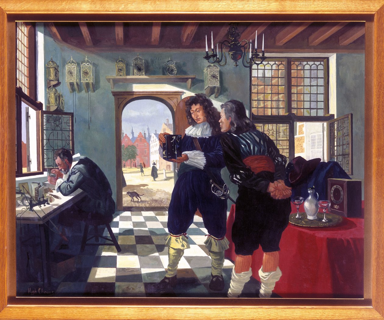 Órakészítők Christiaan Huygens Salomon Coster óraműves üzletében alkotó: Frederick (attr. to) Barnard