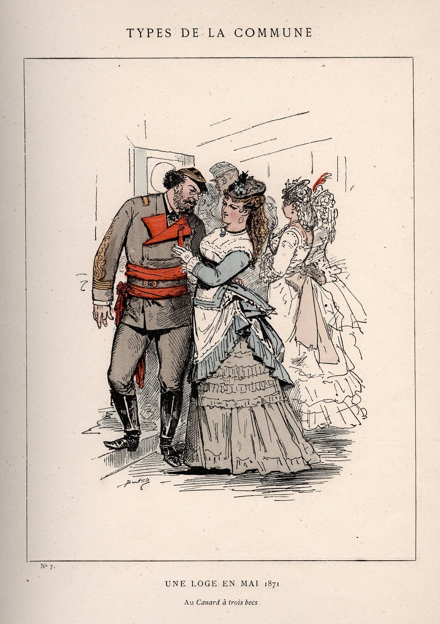 Párizs kommün: UNE LOGE EN 1871. MÁJUS (7) jelmeze a „” Les Communeux-ban alkotó: Frederick (attr. to) Barnard