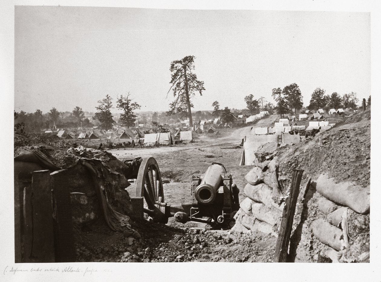 Konföderációs erődítmények Atlanta előtt, Georgia, USA alkotó: Ferdinand Georg Waldmuller