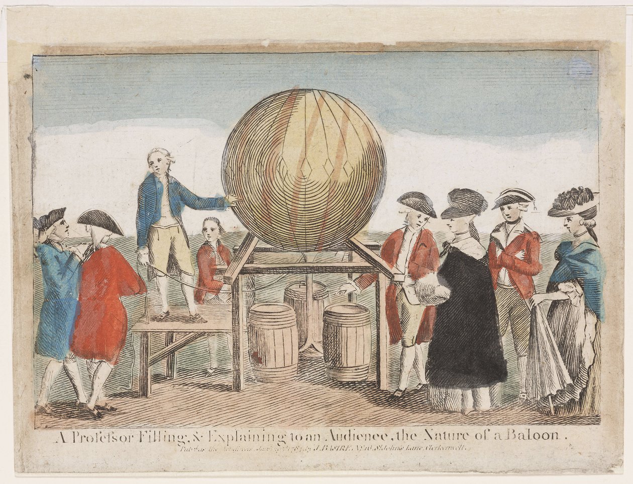A ballonozás bemutatója, 1784 alkotó: Frederick (attr. to) Barnard