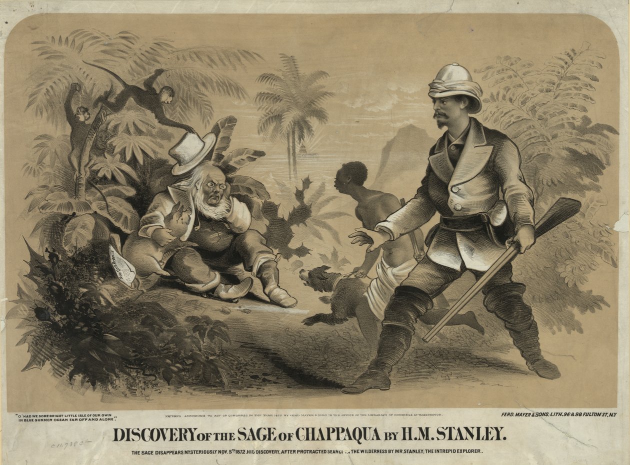 A chappaquai bölcs felfedezése, H.M. Stanley alkotó: . .