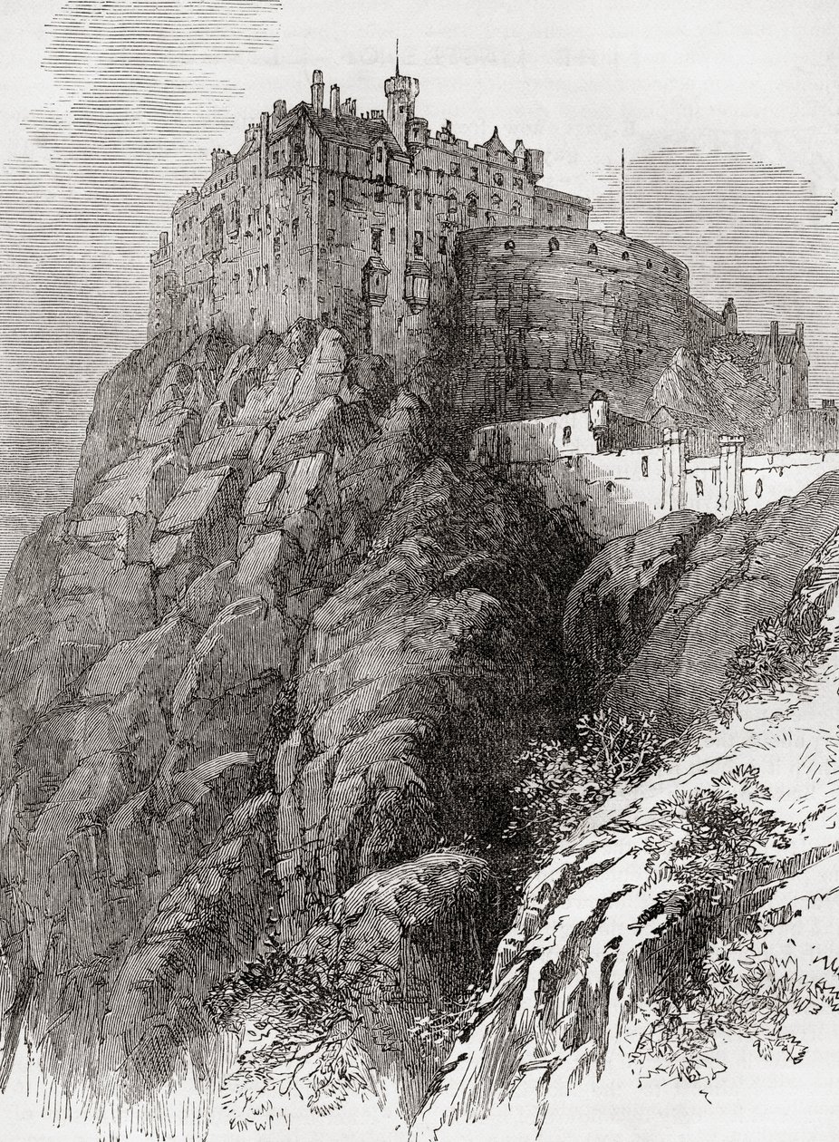 Edinburgh kastély, Castle Rock, Edinburgh, Skócia. alkotó: . .