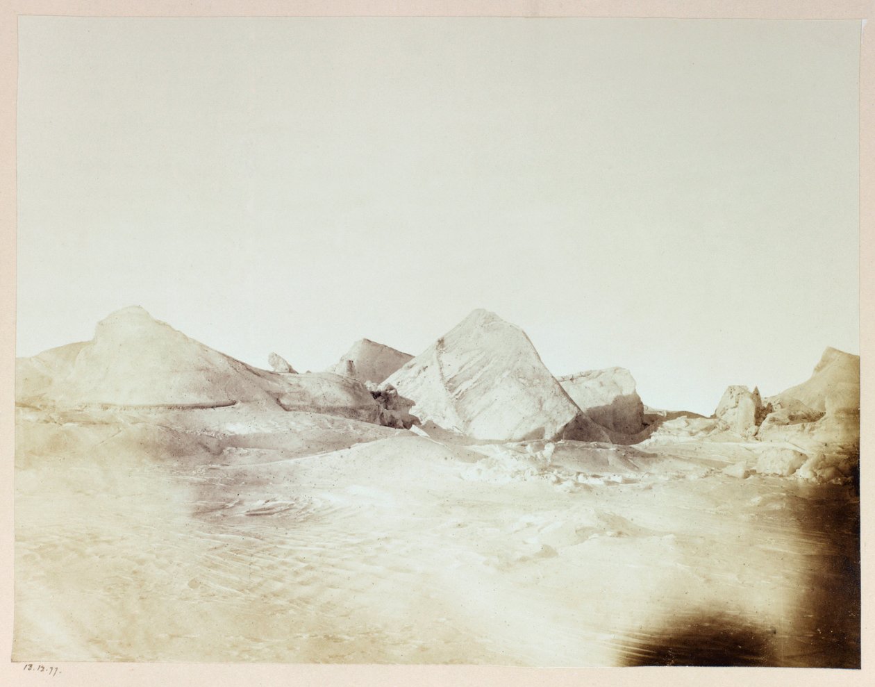 George Nares kapitány (1831-1915) sarkvidéki expedíciója (1875-1876): Floebergs, a Floeberg Beach közelében alkotó: Frederick (attr. to) Barnard