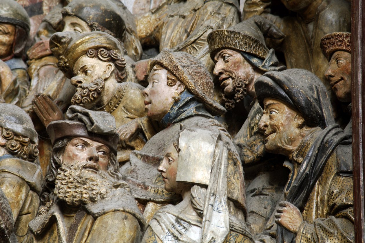 FRANCIAORSZÁG. Hauts-de-France. ÖSSZEG. Amiens. Miasszonyunk székesegyház. A kórus déli fala. Szent Fermin történetét ábrázoló domborművek részlete (Firmin d
