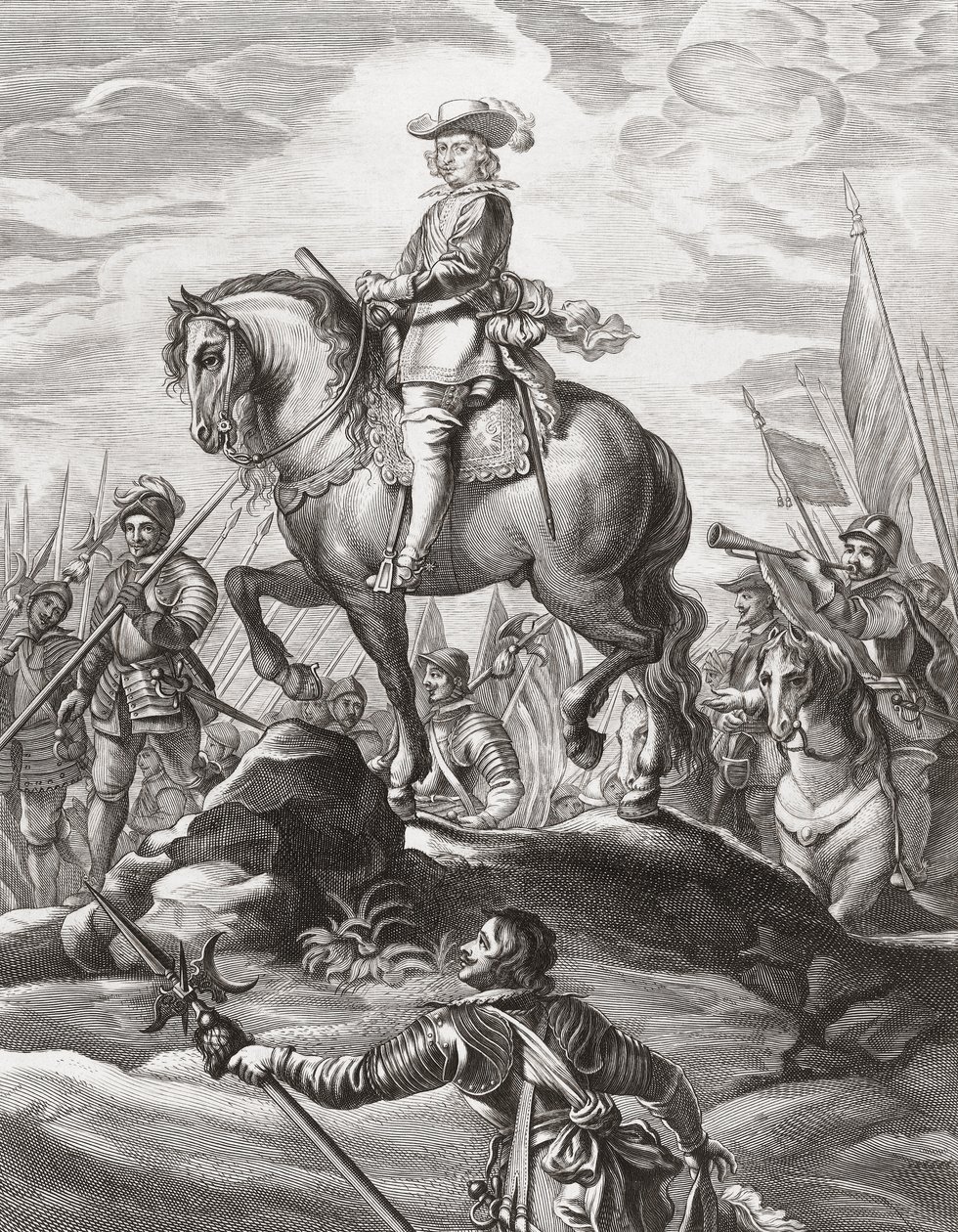 Ausztriai Ferdinánd csapatokat vezet az Alpok felett, 1634. július alkotó: . .