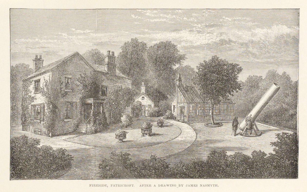 „Fireside, Patricroft” James Nasmyth rajza nyomán, 1840 körül alkotó: Frederick (attr. to) Barnard