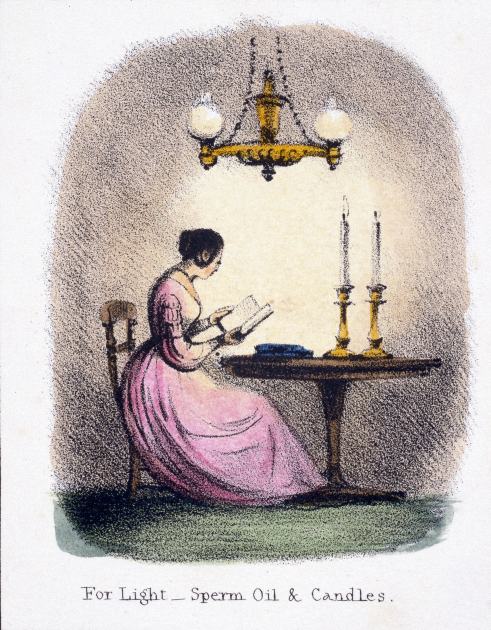 Fényhez, spermiumolaj és gyertyák, 1845 alkotó: Frederick (attr. to) Barnard