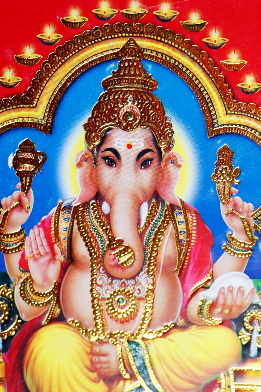 Ganesha vagy Ganapati: az elefántfejű hindu isten. alkotó: . .