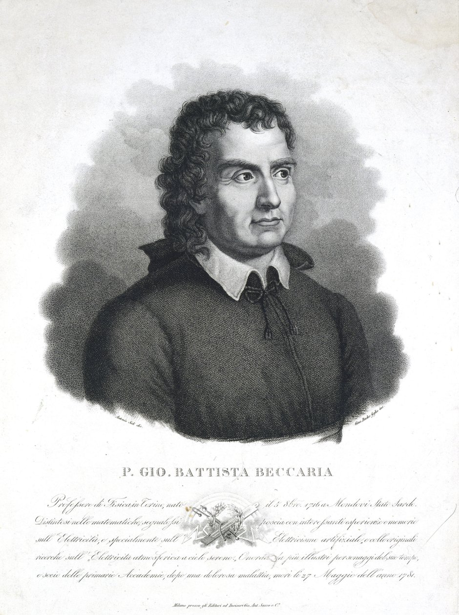 Giambattista Beccaria olasz pap és tudós alkotó: Frederick (attr. to) Barnard